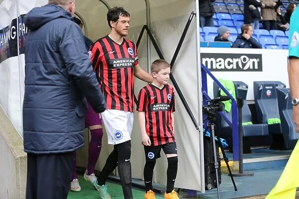Brighton Mascot Faces Off against Bolton Wanderers during Sky Bet Championship Match, 28th February 2015