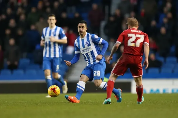 Framed Print : Brighton Midfielder Beram Kayal in Action Against Nottingham Forest, February 2015 Framed Print : Brighton Midfielder Beram Kayal in Action Against Nottingham Forest, February 2015