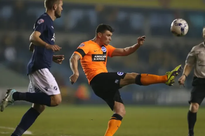 Framed Print : Brighton Midfielder Danny Holla in Action against Millwall (Millwall 17MAR15)