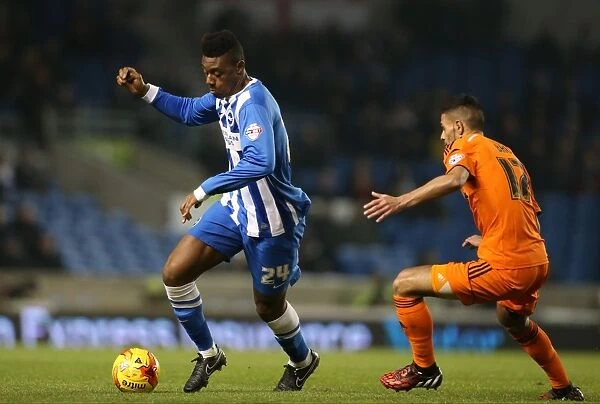 Brighton Midfielder Rohan Ince in Action Against Ipswich Town (January 2015)