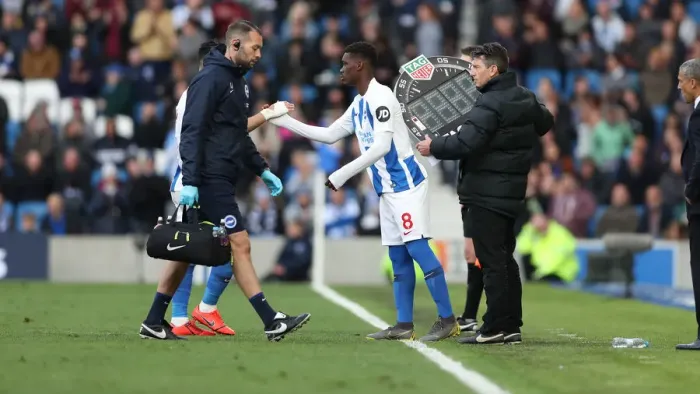 Framed Print : Brighton and Newcastle Face Off in Premier League Clash at American Express Community Stadium (27APR19)