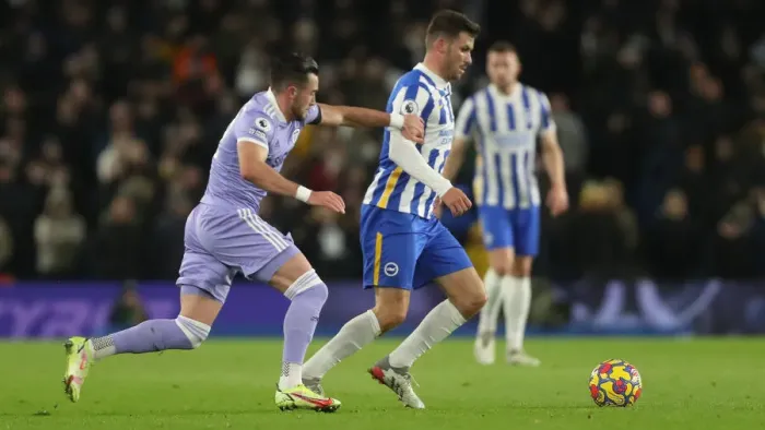Framed Print : Brighton vs Leeds United: A Premier League Battle at American Express Community Stadium (November 27, 2021) Framed Print : Brighton vs Leeds United: A Premier League Battle at American Express Community Stadium (November 27, 2021)
