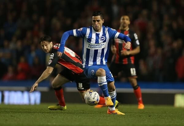 Brighton's Beram Kayal in Action Against AFC Bournemouth (April 2015)