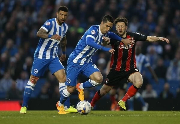 Brighton's Beram Kayal in Action Against Bournemouth (10APR15)