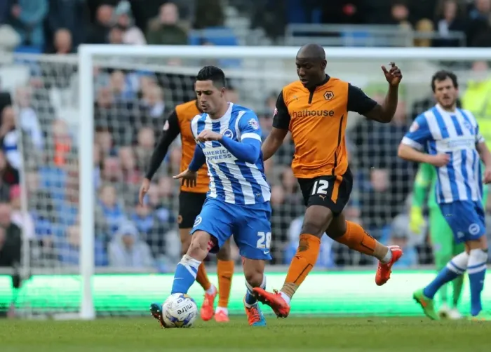 Framed Print : Brighton's Beram Kayal Fights for Possession Against Wolverhampton Wanderers in 2015 Championship Clash Framed Print : Brighton's Beram Kayal Fights for Possession Against Wolverhampton Wanderers in 2015 Championship Clash