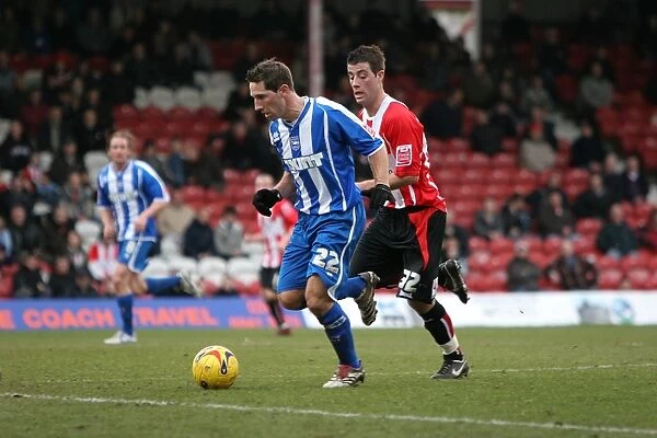 Brighton's Bertin in Action: A Moment from the 2007 Brentford Clash