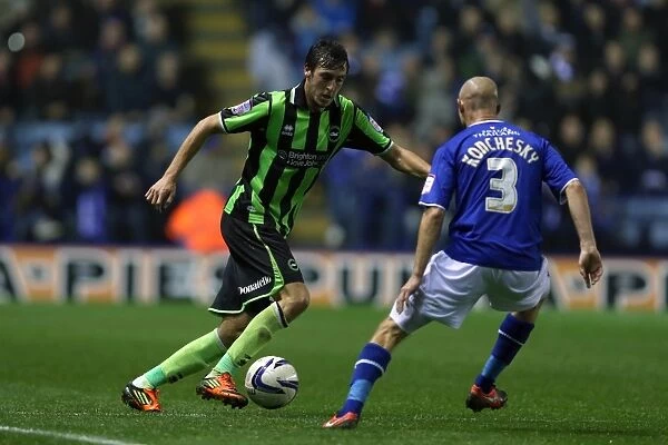 Brighton's Will Buckley in Action Against Burnley during Leicester Championship Clash (October 2012)