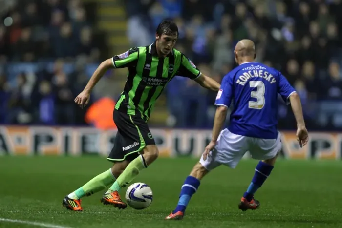 Framed Print : Brighton's Will Buckley in Action Against Burnley during Leicester Championship Clash (October 2012) Framed Print : Brighton's Will Buckley in Action Against Burnley during Leicester Championship Clash (October 2012)