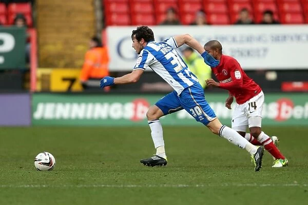 Brighton's Will Buckley in Action against Charlton Athletic, Npower Championship, December 8, 2012