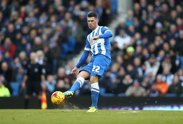 Brighton's Danny Holla in Action Against Nottingham Forest, Sky Bet Championship 2015