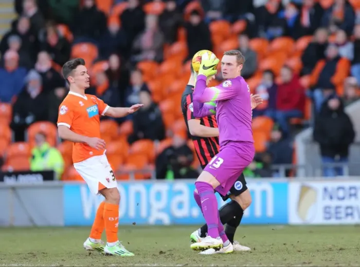 Framed Print : Brighton's David Stockdale in Action: Sky Bet Championship Clash vs. Blackpool (31st January 2015) Framed Print : Brighton's David Stockdale in Action: Sky Bet Championship Clash vs. Blackpool (31st January 2015)