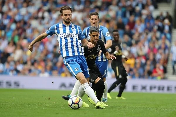Brighton's Davy Propper in Action Against Newcastle United - Premier League Clash, September 2017