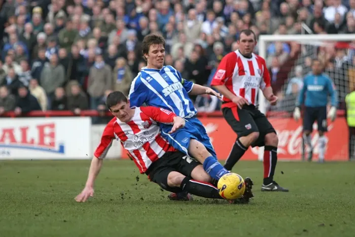 Framed Print : Brighton's Hammond in Action: A Battle at Brentford Framed Print : Brighton's Hammond in Action: A Battle at Brentford