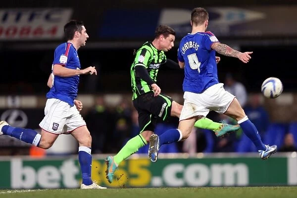 Brighton's Will Hoskins Fires Away Against Ipswich Town (1st January 2013)