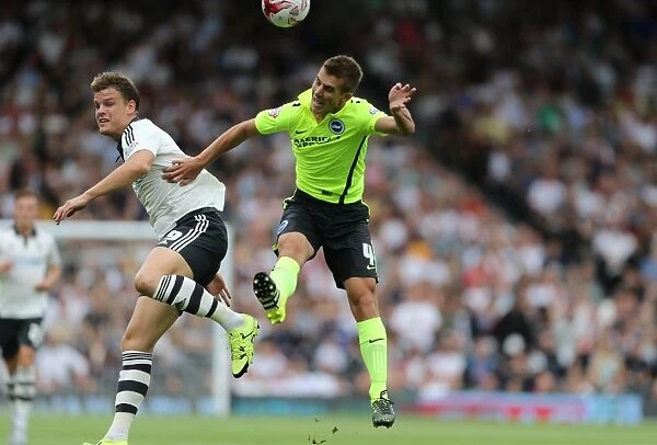 Brighton's Huenemeier in Action: Fulham vs. Brighton & Hove Albion, Sky Bet Championship (15.08.2015)