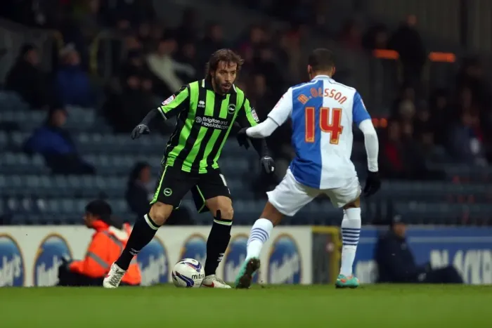 Framed Print : Brighton's Inigo Calderon in Action against Blackburn Rovers, Npower Championship, January 22, 2013 Framed Print : Brighton's Inigo Calderon in Action against Blackburn Rovers, Npower Championship, January 22, 2013
