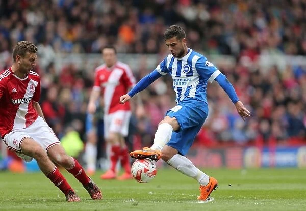 Brighton's Jake Forster-Caskey in Action Against Middlesbrough, Sky Bet Championship 2015