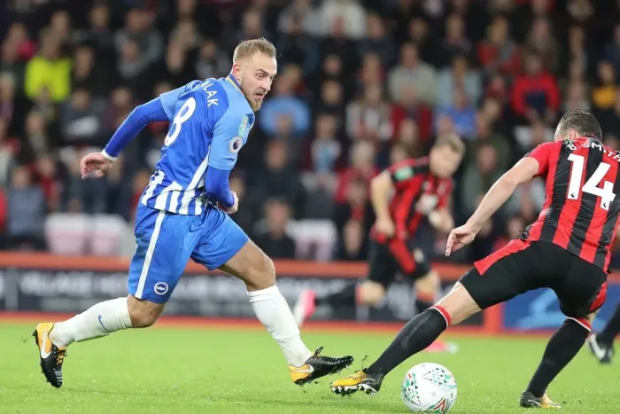 Framed Print : Brighton's Jiri Skalak Fights for Possession against AFC Bournemouth in EFL Cup Clash Framed Print : Brighton's Jiri Skalak Fights for Possession against AFC Bournemouth in EFL Cup Clash