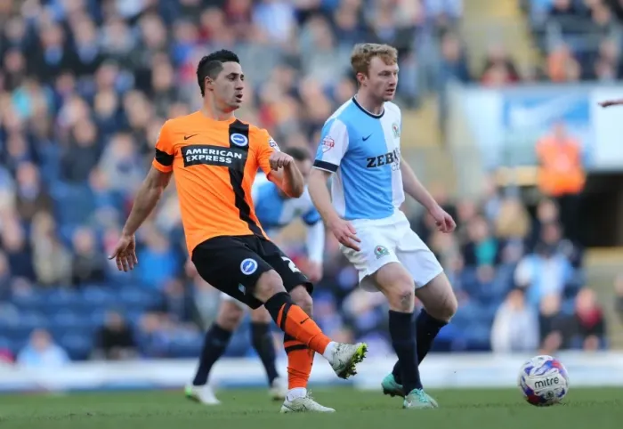 Framed Print : Brighton's Kayal in Action against Blackburn Rovers (21MAR15) Framed Print : Brighton's Kayal in Action against Blackburn Rovers (21MAR15)