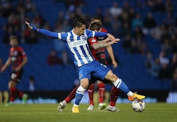 Brighton's Kayal in Action Against Huddersfield (14APR15)