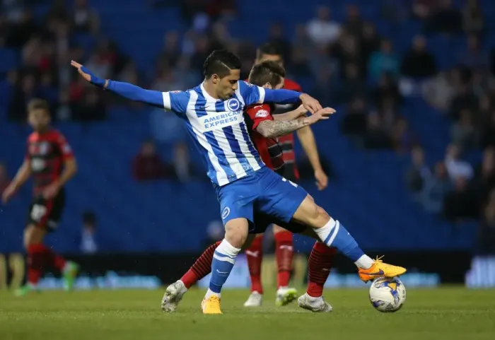 Framed Print : Brighton's Kayal in Action Against Huddersfield (14APR15) Framed Print : Brighton's Kayal in Action Against Huddersfield (14APR15)