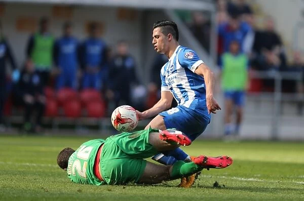 Brighton's Kayal in Action against Rotherham United (6th April 2015)