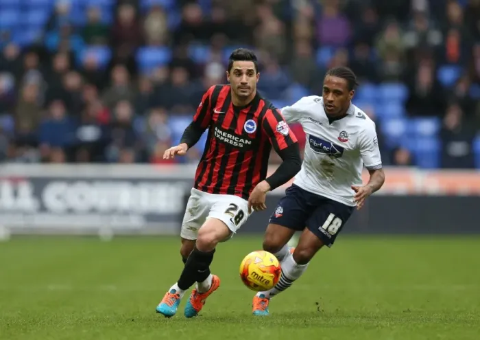 Framed Print : Brighton's Kayal Battles in Championship Clash vs. Bolton Wanderers (28FEB15) Framed Print : Brighton's Kayal Battles in Championship Clash vs. Bolton Wanderers (28FEB15)