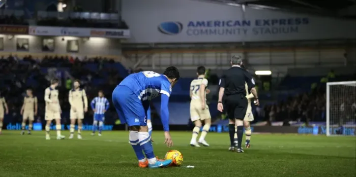 Framed Print : Brighton's Kayal Battles in the Midfield: February 2015 Clash Against Leeds United Framed Print : Brighton's Kayal Battles in the Midfield: February 2015 Clash Against Leeds United
