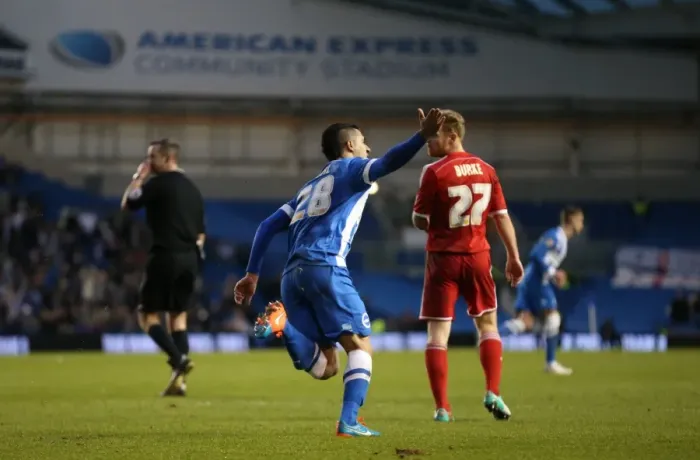 Framed Print : Brighton's Kayal Scores Debut Goal Against Nottingham Forest (07FEB15) Framed Print : Brighton's Kayal Scores Debut Goal Against Nottingham Forest (07FEB15)