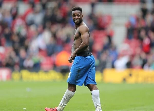 Brighton's Kazenga LuaLua in Action Against Middlesbrough, May 2015