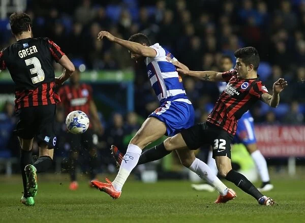 Brighton's Ledesma in Action: Championship Showdown at Reading (March 2015)