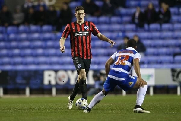 Brighton's Lewis Dunk in Action: Championship Showdown at Reading (10MAR15)