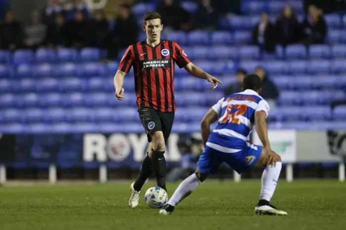 Framed Print : Brighton's Lewis Dunk in Action: Championship Showdown at Reading (10MAR15) Framed Print : Brighton's Lewis Dunk in Action: Championship Showdown at Reading (10MAR15)