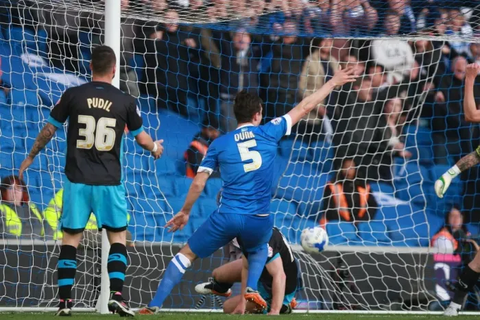 Framed Print : Brighton's Lewis Dunk Scores Decisive Goal in Play-Off Clash vs. Sheffield Wednesday (16MAY16) Framed Print : Brighton's Lewis Dunk Scores Decisive Goal in Play-Off Clash vs. Sheffield Wednesday (16MAY16)