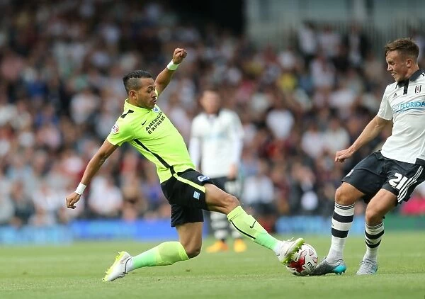 Brighton's Liam Rosenior in Action Against Fulham in Sky Bet Championship Clash (August 15, 2015)