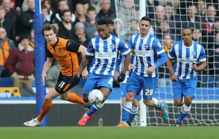 Framed Print : Brighton's LuaLua Shines in Championship Clash against Wolverhampton (14MAR15) Framed Print : Brighton's LuaLua Shines in Championship Clash against Wolverhampton (14MAR15)