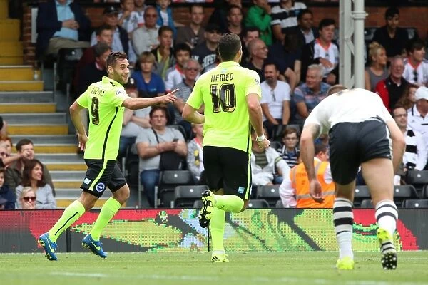 Brighton's Sam Baldock Scores First Goal of the Season Against Fulham in Sky Bet Championship (15 / 08 / 2015)