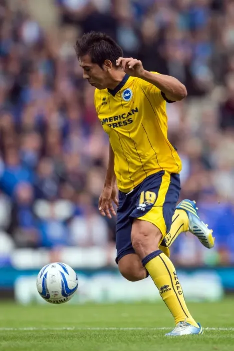 Framed Print : Brighton's Ulloa in Action Against Birmingham (August 17, 2013) Framed Print : Brighton's Ulloa in Action Against Birmingham (August 17, 2013)