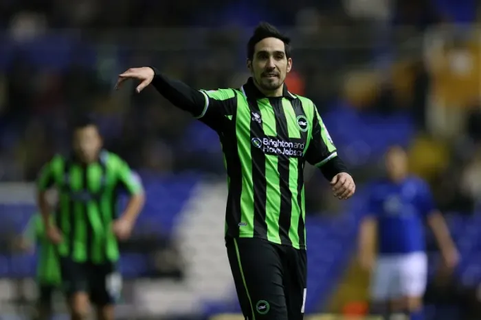 Framed Print : Brighton's Vicente Shines in Championship Clash against Blackburn Rovers at St. Andrews (January 19, 2013)