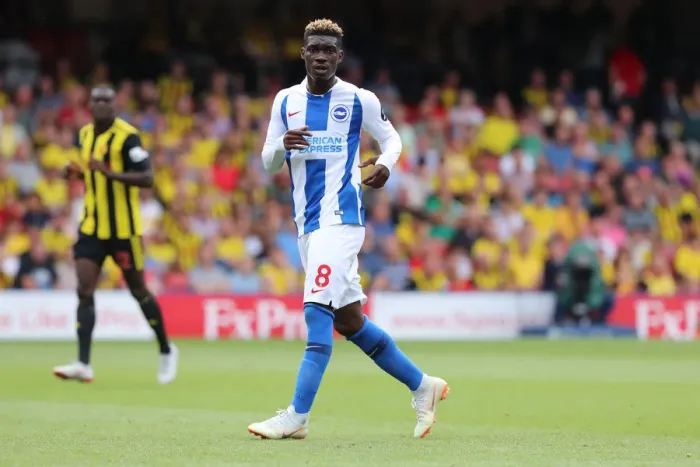 Framed Print : Brighton's Yves Bissouma in Action: Premier League Showdown Against Watford (August 2018) Framed Print : Brighton's Yves Bissouma in Action: Premier League Showdown Against Watford (August 2018)
