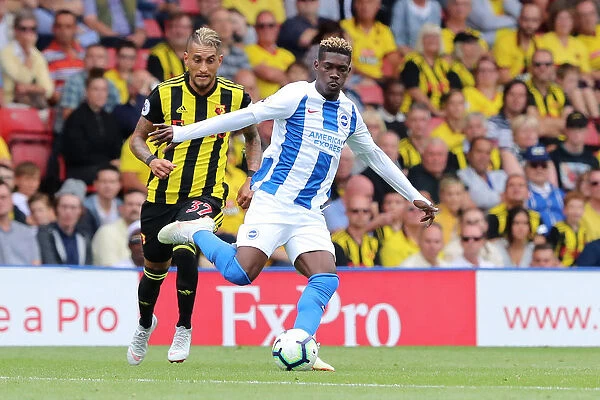 Brighton's Yves Bissouma in Action Against Watford - Premier League Matchday 1, 2018