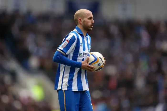Framed Print : Bruno: Intense Focus during Brighton & Hove Albion vs Burnley, Npower Championship, Amex Stadium, February 23, 2013