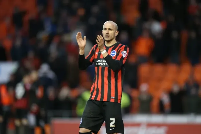 Framed Print : Bruno Saltor in Action: Brighton and Hove Albion vs. Blackpool (31Jan15) Framed Print : Bruno Saltor in Action: Brighton and Hove Albion vs. Blackpool (31Jan15)