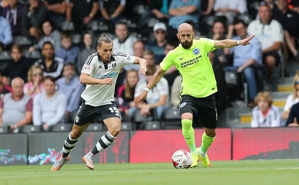 Bruno Saltor in Action: Brighton and Hove Albion vs. Fulham, Championship Clash (August 2015)