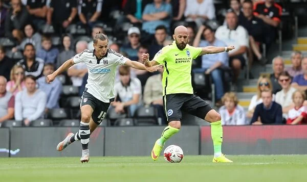 Bruno Saltor in Action: Brighton and Hove Albion vs. Fulham, Championship Clash (August 2015)