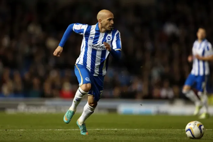 Framed Print : Bruno Saltor in Action: Brighton & Hove Albion vs Leeds United, Npower Championship, November 2012 Framed Print : Bruno Saltor in Action: Brighton & Hove Albion vs Leeds United, Npower Championship, November 2012