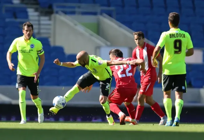 Framed Print : Bruno Saltor in Action: Brighton & Hove Albion vs Sevilla FC Pre-Season Friendly (2015) Framed Print : Bruno Saltor in Action: Brighton & Hove Albion vs Sevilla FC Pre-Season Friendly (2015)