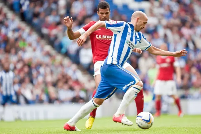 Framed Print : Bruno Saltor of Brighton & Hove Albion in Action Against Barnsley, August 25, 2012 Framed Print : Bruno Saltor of Brighton & Hove Albion in Action Against Barnsley, August 25, 2012
