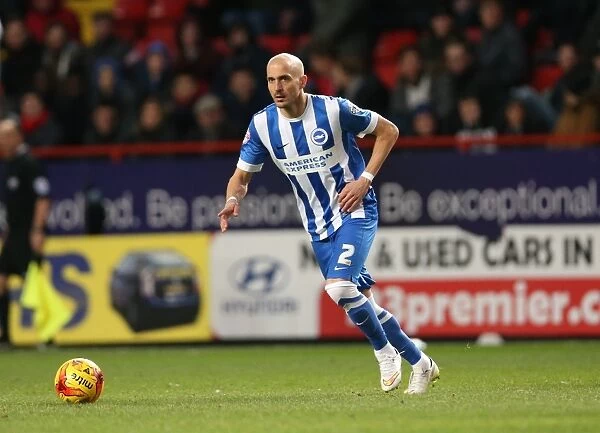 Bruno Saltor of Brighton and Hove Albion in Action against Charlton Athletic, The Valley, January 10, 2015