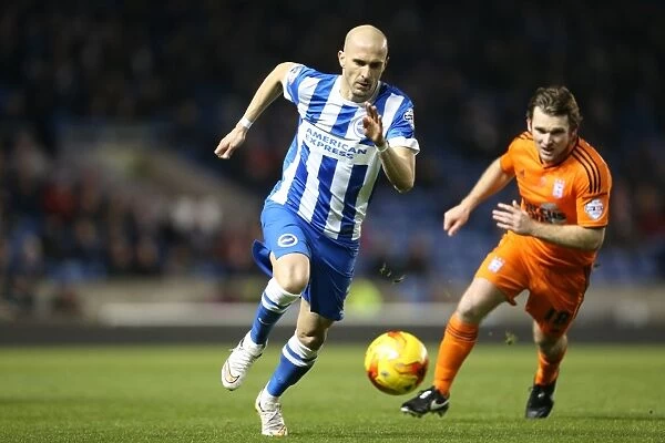 Bruno Saltor of Brighton and Hove Albion in Action Against Ipswich Town, Sky Bet Championship 2015